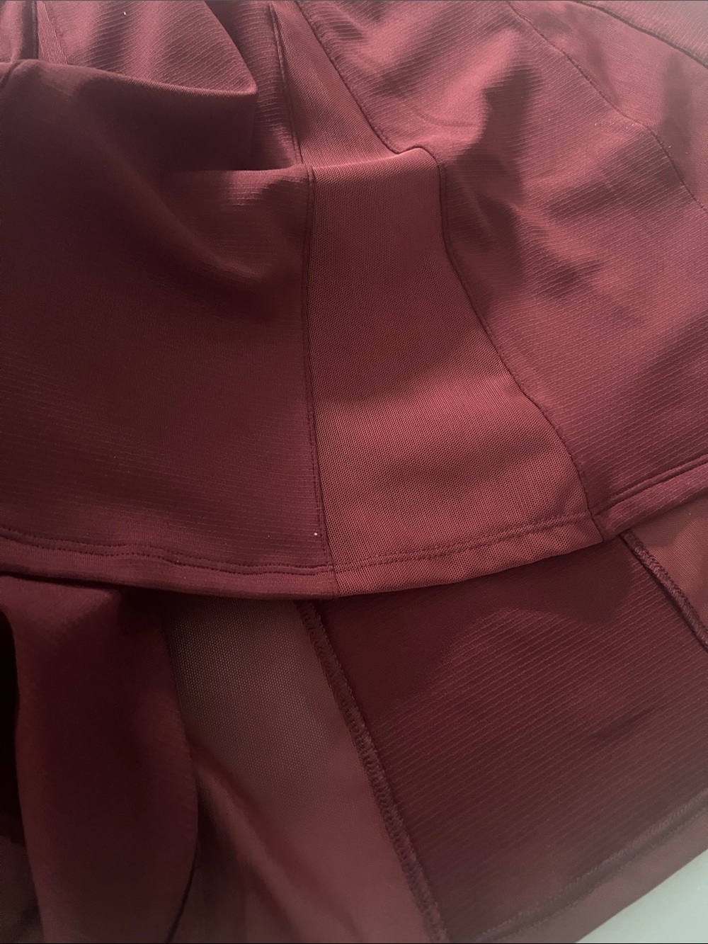Nike Burgundy Tennis Dress with White Trim - Picture 5 of 6